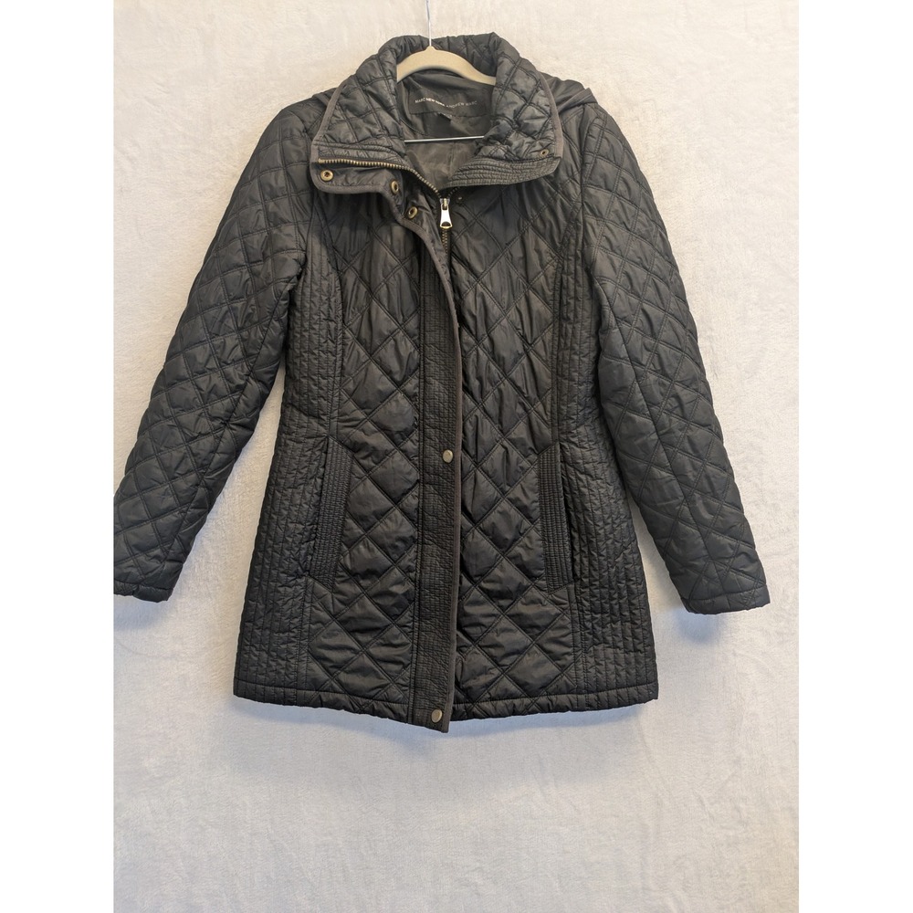 Marc New York Andrew Marc Quilted Hooded Coat‎ Black Women's Size S